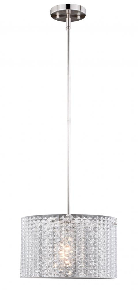 Vaxcel Ella 12 In Pendant Satin Nickel Model: P0257