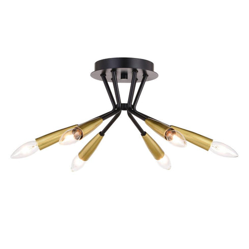 Vaxcel Ellis 16.25 In. 6 Light Semi Flush Mount Model: C0264