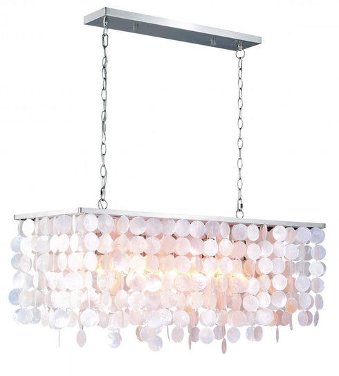 Vaxcel Elsa Capiz Shell 36 Inch Rectangular Pendant Model: P0240
