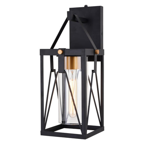 Vaxcel Evanston 7 In. Outdoor Wall Light Matte Black Model: T0635