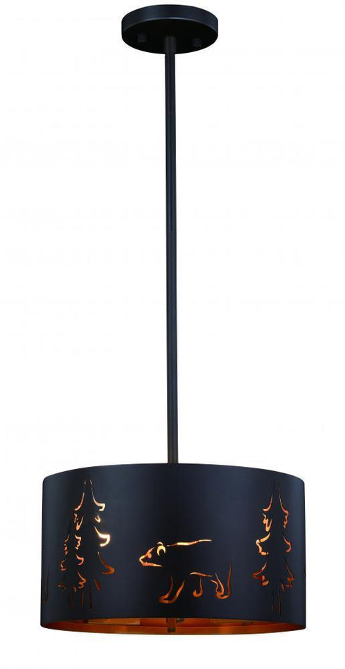 Vaxcel Katmai 12 In Pendant Noble Bronze And Brass Model: P0254
