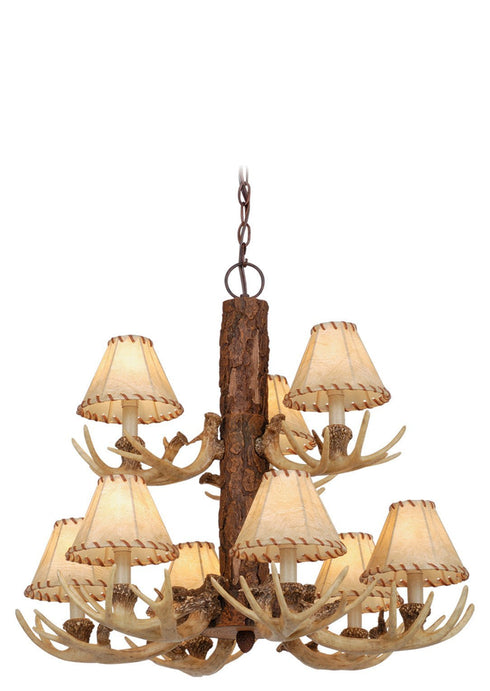 Vaxcel Lodge 9 Light Chandelier Model: CH33009NS