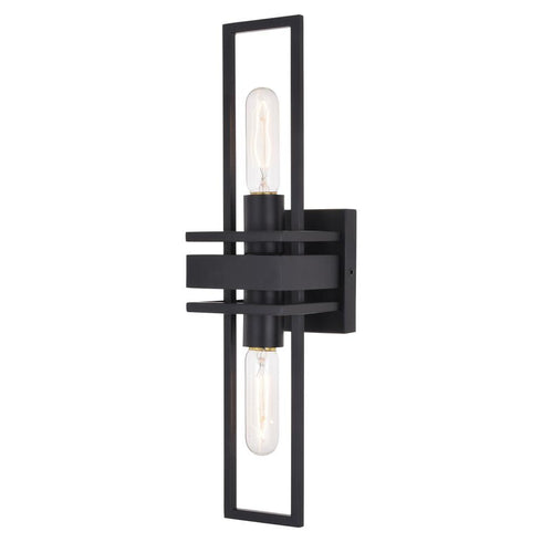 Vaxcel Marquis 2 Light Wall Light Matte Black Model: W0347