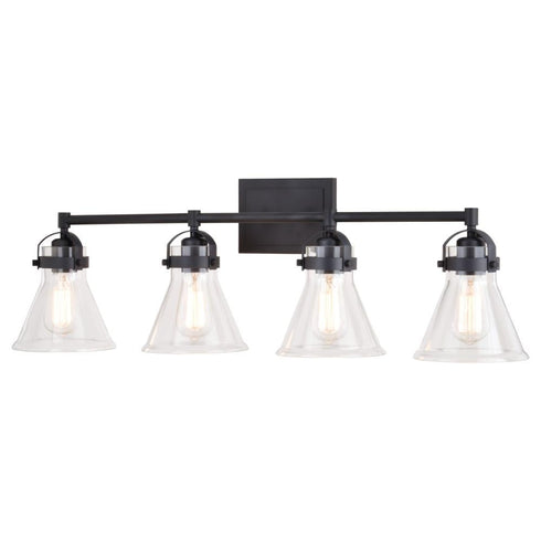 Vaxcel Mason 4 Light Vanity Charcoal Black Model: W0413