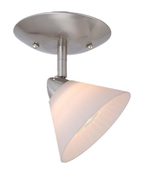 Vaxcel Milano 1 Light Ceiling Light W/white Glass Model: ML-CCD002SN