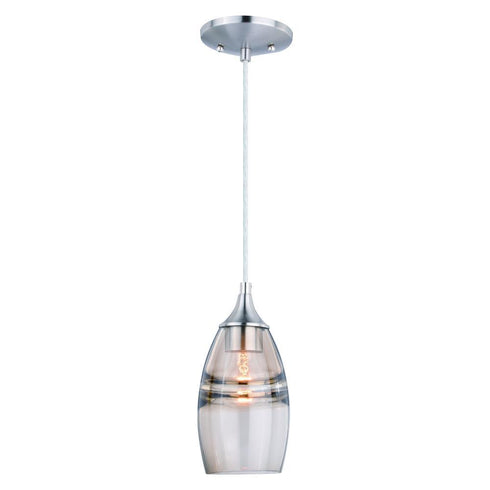 Vaxcel Milano 4.75 In Mini Pendant Amber Fog Glass Model: P0276