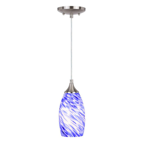 Vaxcel Milano 4.75 In. Mini Pendant Azzura Glass Model: P0383