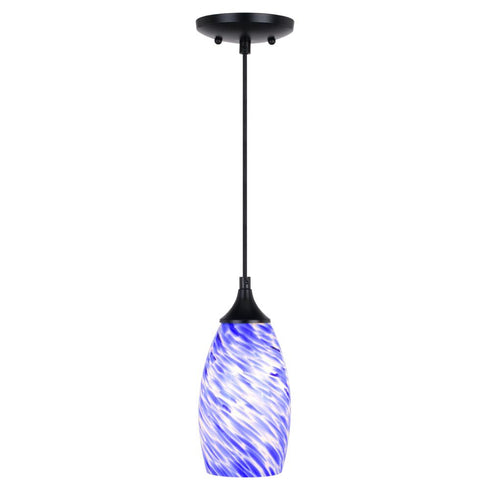 Vaxcel Milano 4.75 In. Mini Pendant Azzura Glass Model: P0384