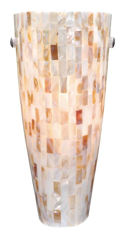 Vaxcel Milano 5-3/4 Inch Wall Sconce W/mosaic Shell Glass Model: WS53252SN