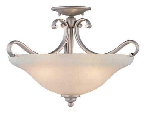 Vaxcel Monrovia 17 Inch Semi-flush Mount (dual Mount) Model: CF35417BN