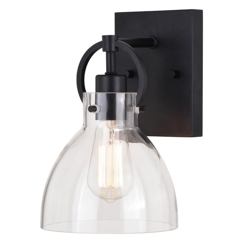 Vaxcel Odgen 1 Light Vanity Matte Black Model: W0416