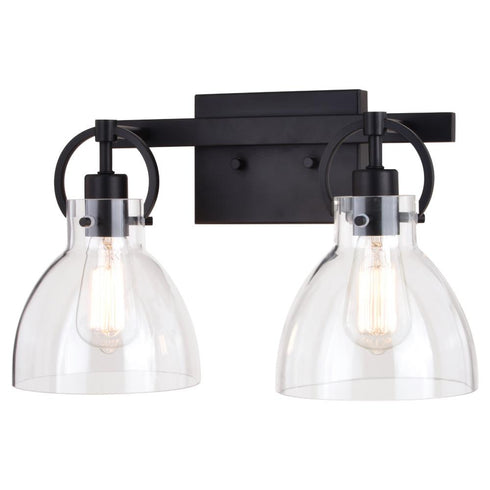 Vaxcel Odgen 2 Light Vanity Matte Black Model: W0417