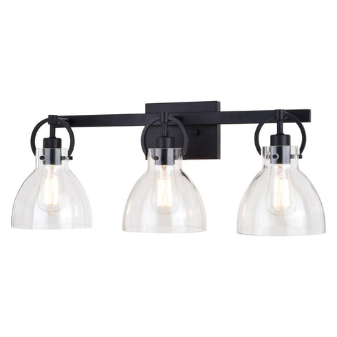 Vaxcel Odgen 3 Light Vanity Matte Black Model: W0418