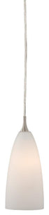Vaxcel PD30144SN Milano 4" Mini Pendant W/white Glass