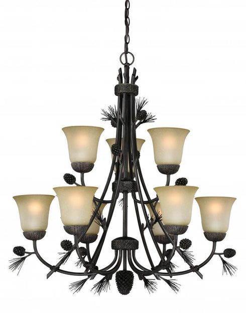 Vaxcel Sierra 9 Light Chandelier Model: H0171