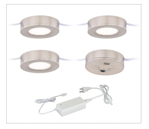 Vaxcel Under Cabinet LED Dual Mount Instalux® Under Cabinet Puck Light 3-pack Kit Model: X0081