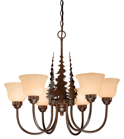 Vaxcel Yellowstone 6 Light Chandelier Model: CH55656BBZ