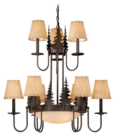 Vaxcel Yosemite 12 Light Chandelier Model: CH55509BBZ