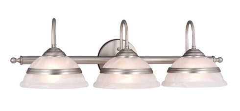 VL11803BN Vaxcel Da Vinci 3L Vanity Brushed Nickel