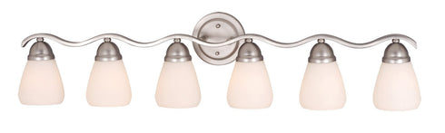 VL36486BN Vaxcel Inns Brook 6L Vanity Brushed Nickel