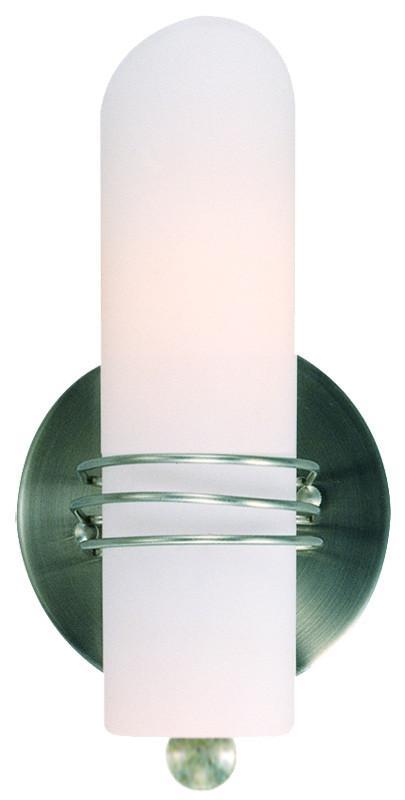 W111-SCH Satin Chrome Wall Sconce with Metal Rings
