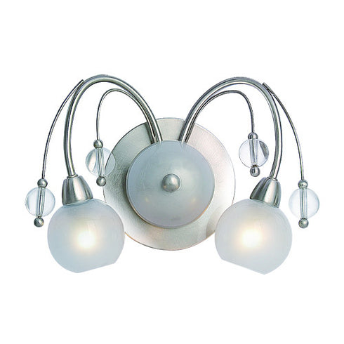 W170-2-SCH 2-Light Satin Chrome Contemporary Wall Sconce
