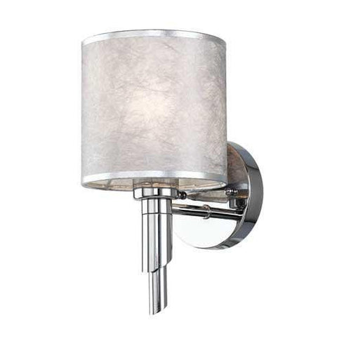 W303-1-CM Single Light Chrome Wall Sconce ��with Chrome Rimmed Shade