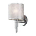 W303-1-CM Single Light Chrome Wall Sconce ��with Chrome Rimmed Shade