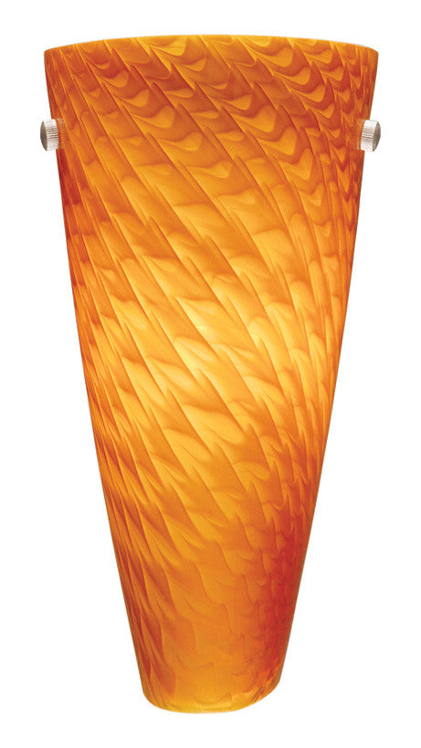 WS30124SN Vaxcel Milano 5-3/4" Wall Sconce Satin Nickel w/Penumbra Glass