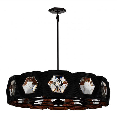 Zeev Lighting Aptus 6 Light Drum Shade Chandelier Model: CD10104/6/DBZ-GD
