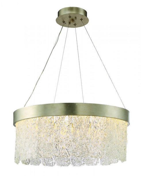Zeev Lighting Arctic 1 Light Drum Shade Chandelier Model: CD10153-LED-SL-AG