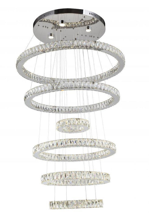 Zeev Lighting Blair 1 Light Down Chandelier Model: CD10090/LED/CH-RD