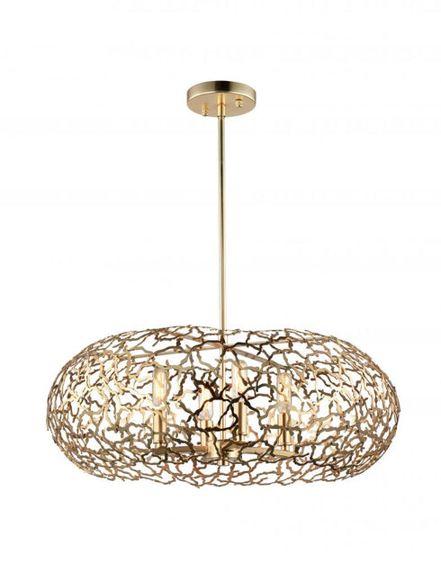 Zeev Lighting Helios 8 Light Down Chandelier Model: CD10030-8-SN