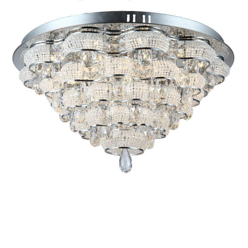 Zeev Lighting Imperial 1 Light Bowl Flush Mount Model: FM60024-LED-CH