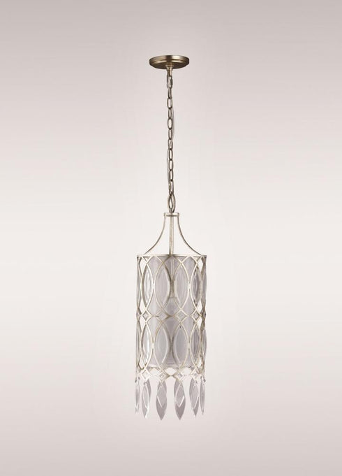 Zeev Lighting Maxine 1 Light Down Mini Pendant Model: MP40009/SL-AGP