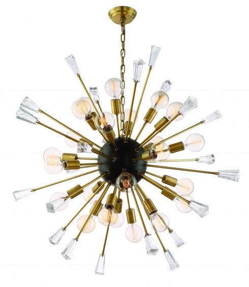 Zeev Lighting Muse 1 Light Down Chandelier Model: CD10163-24-AGB+MBK