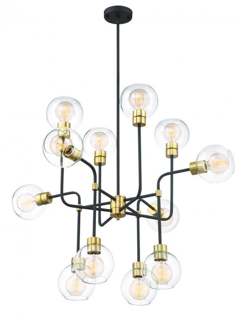 Zeev Lighting Pierre 1 Light Chandelier Model: CD10200-12-PB+MBK