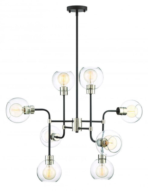 Zeev Lighting Pierre 8 Light Chandelier Model: CD10224-8-PN+MBK
