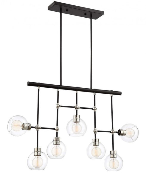 Zeev Lighting Pierre 7 Light Chandelier Model: CD10292-7-PN+MBK