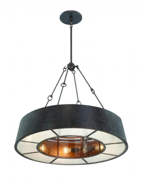 Zeev Lighting Plait-rustic 8 Light Down Chandelier Model: CD10126/8/TBS-G