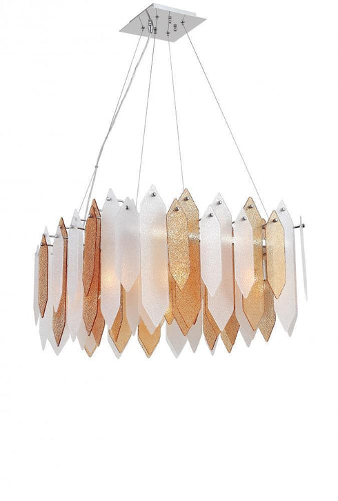 Zeev Lighting Stratus 8 Light Drum Shade Chandelier Model: CD10097-8-CH-ABF