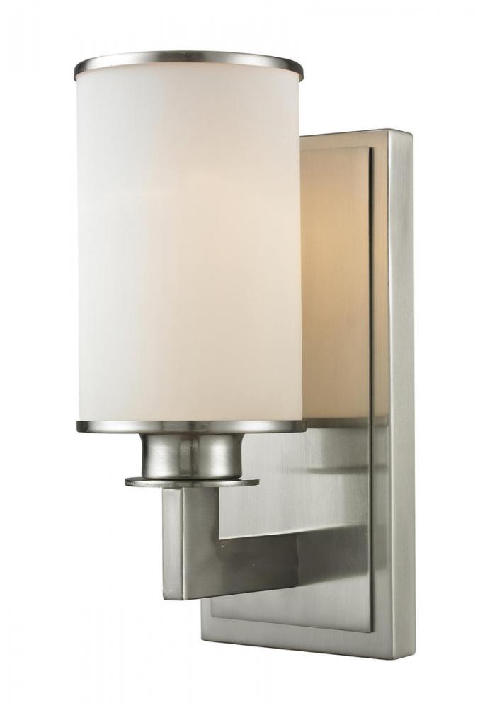 Z-Lite Savannah 1 Light Wall Sconce in Brushed Nickel Finish Model: 41 ...