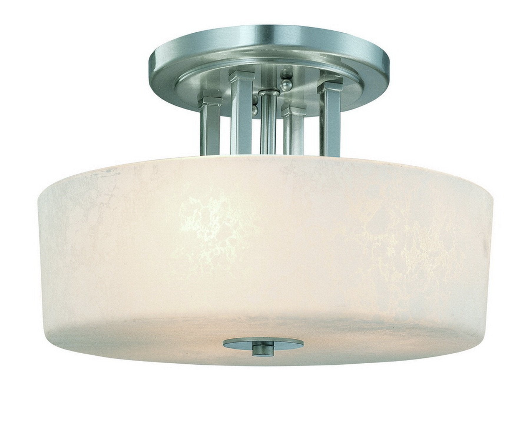 2245-09 Dolan Designs Uptown 3 Light Semi Flushmount Satin Nickel